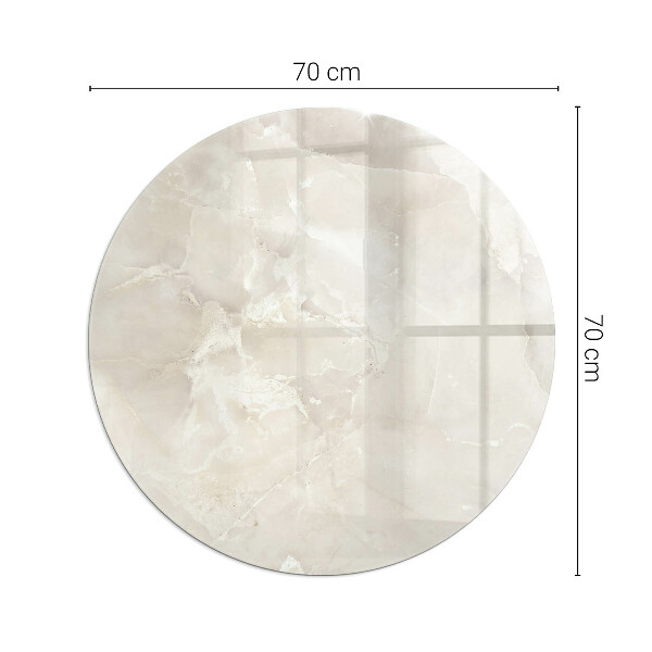 Round glass hearths for wood burners Natural marble pattern