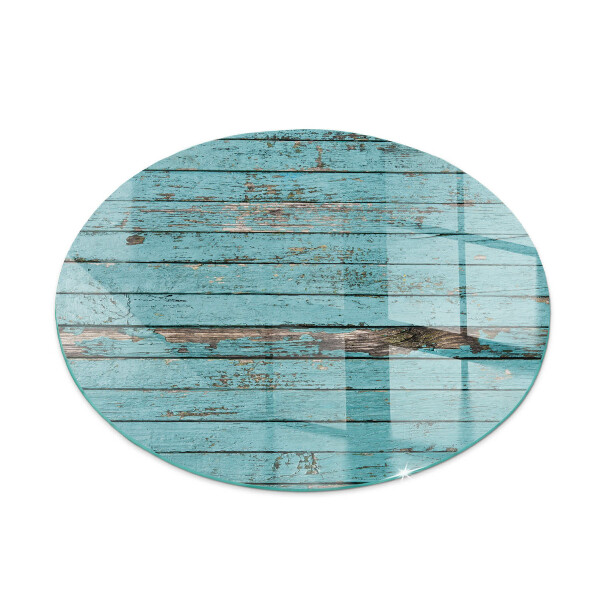 Round glass wood burner hearth Rustic style boards