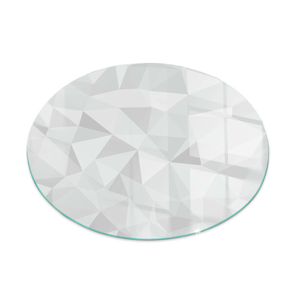 Round glass hearths for wood burners Abstract geometric pattern