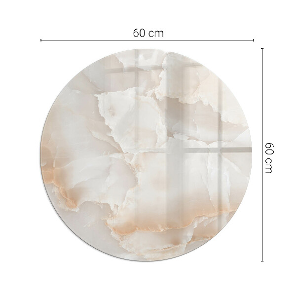 Round glass wood burner hearth Natural stone pattern