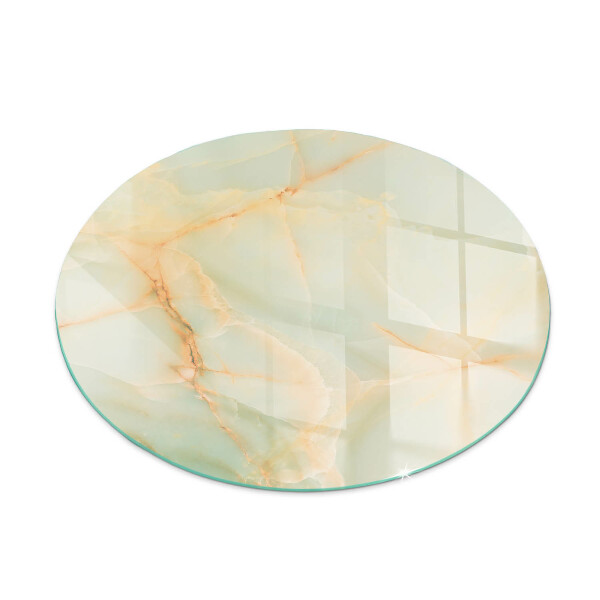 Round glass hearths for wood burners Abstract marble pattern
