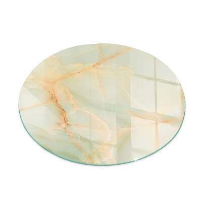 Round glass hearths for wood burners Abstract marble pattern