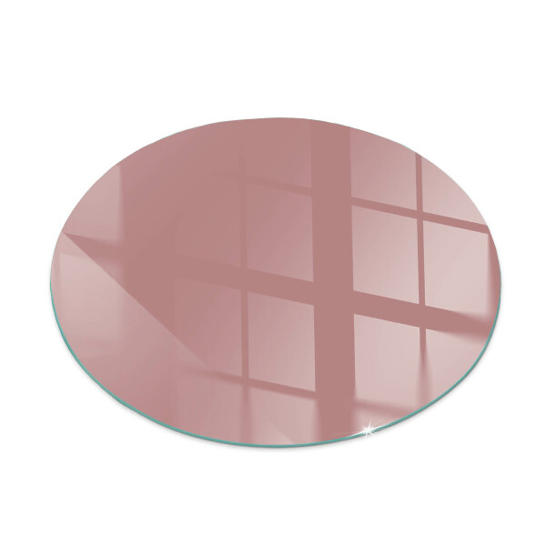 Round glass fire hearth Colour Pink