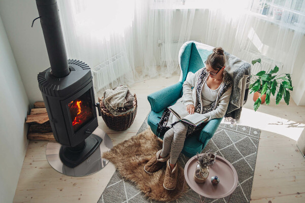 Round glass fire hearth Colour Pale Pink