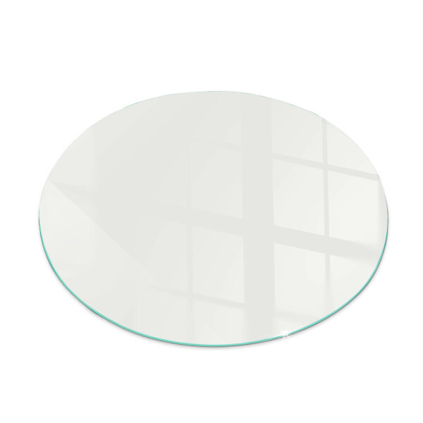 Round glass wood burner hearth Ivory colour