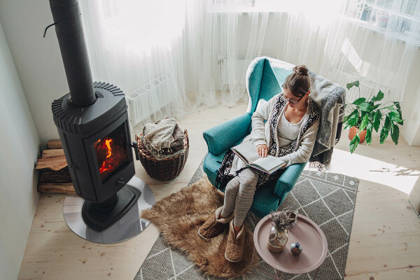 Round glass hearths for wood burners Colour White