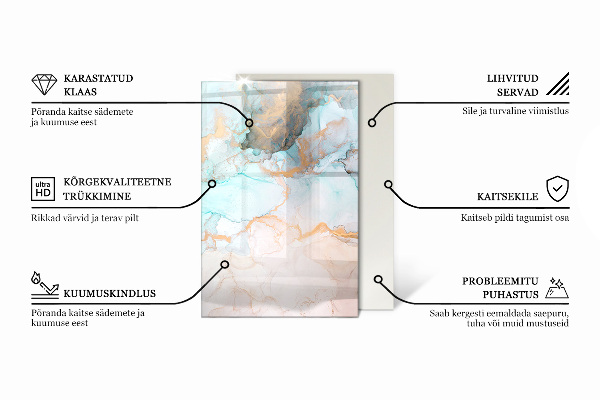 Rectangular glass hearth Wood grain in cross-section