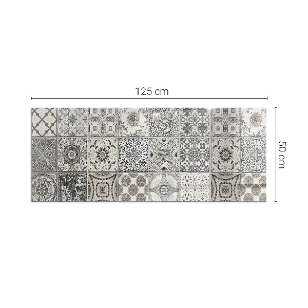 Rectangular glass hearth for log burner Decorative tile patterns