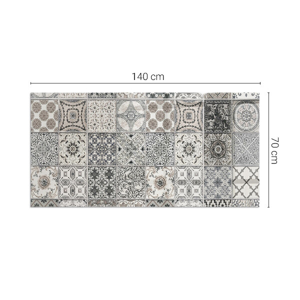 Rectangular glass hearth for log burner Decorative tile patterns
