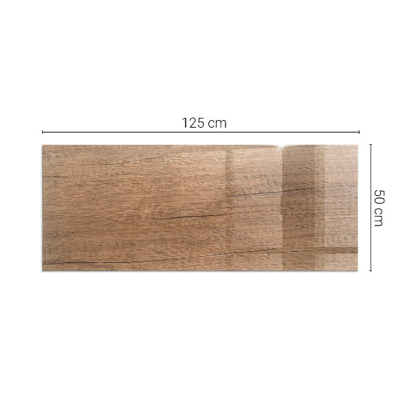 Rectangular glass hearth for wood stove Natural wood pattern