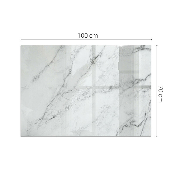 Rectangular glass hearth for wood stove Marble pattern with veins