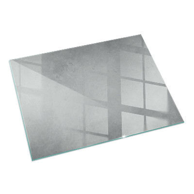 Rectangular glass hearth Concrete texture with effect