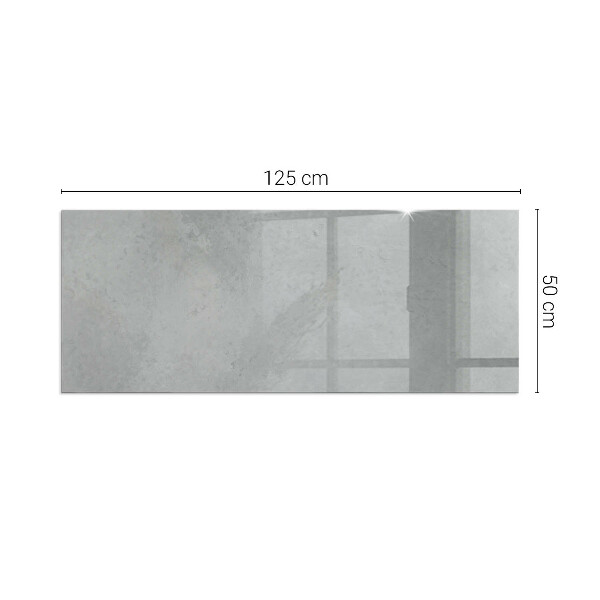 Rectangular glass hearth Concrete texture with effect