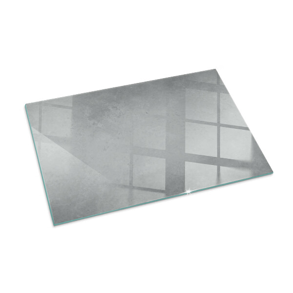 Rectangular glass hearth Concrete texture with effect