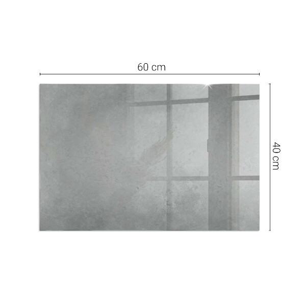 Rectangular glass hearth Concrete texture with effect