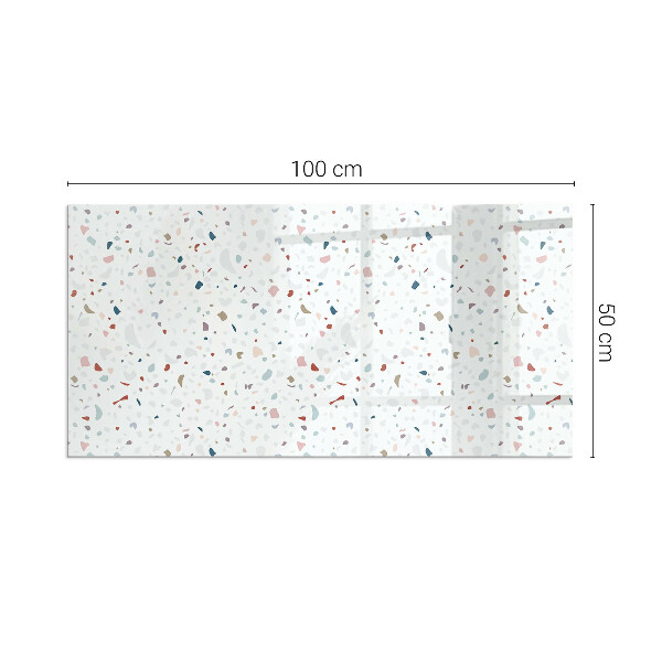 Rectangular glass hearth for wood stove Pattern with small shapes