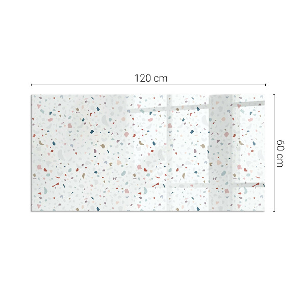 Rectangular glass hearth for wood stove Pattern with small shapes