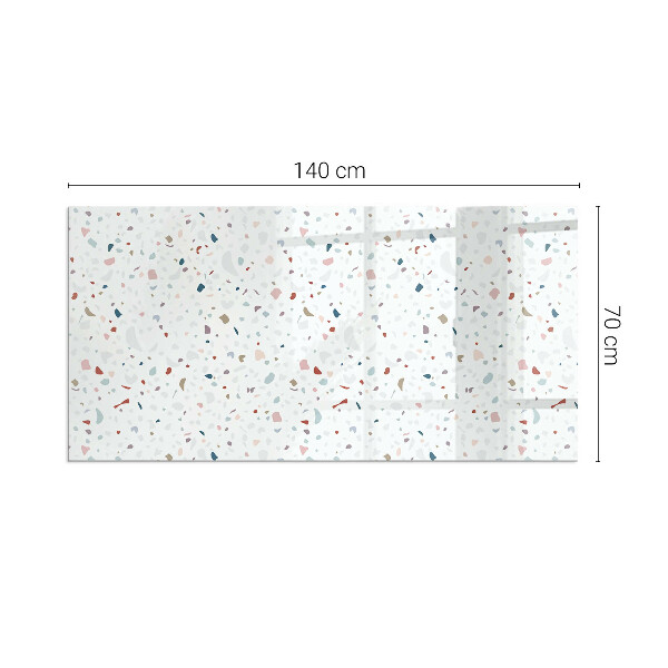 Rectangular glass hearth for wood stove Pattern with small shapes