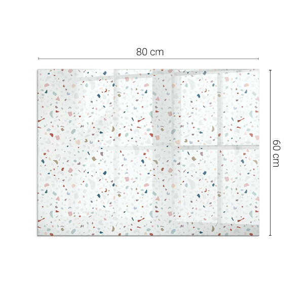 Rectangular glass hearth for wood stove Pattern with small shapes