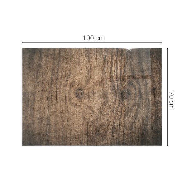 Rectangular glass hearth for log burner Natural wood pattern