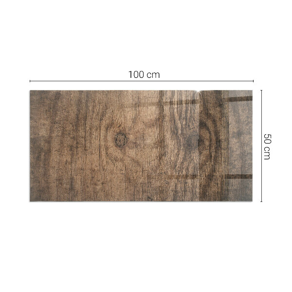 Rectangular glass hearth for log burner Natural wood pattern
