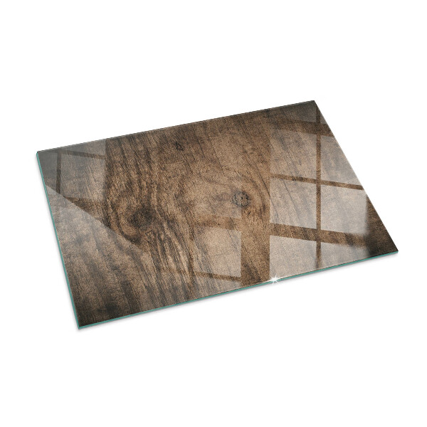 Rectangular glass hearth for log burner Natural wood pattern