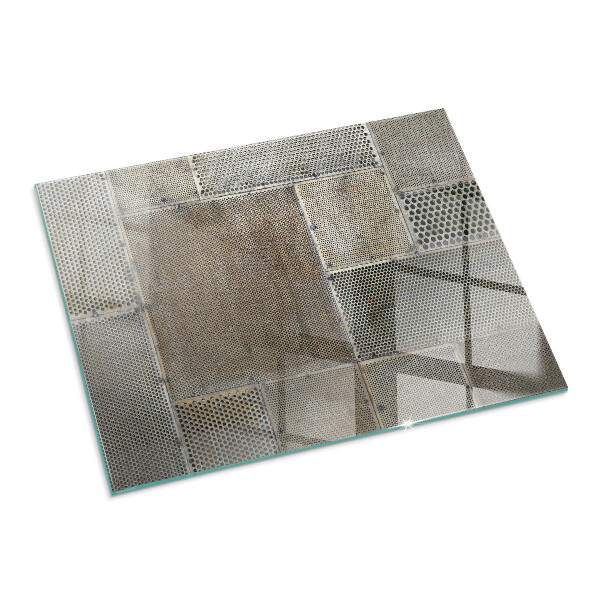 Rectangular glass hearth Perforated sheet pattern
