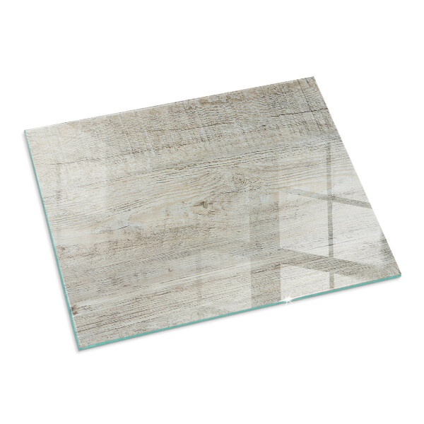 Rectangular glass hearth for log burner Light wood texture