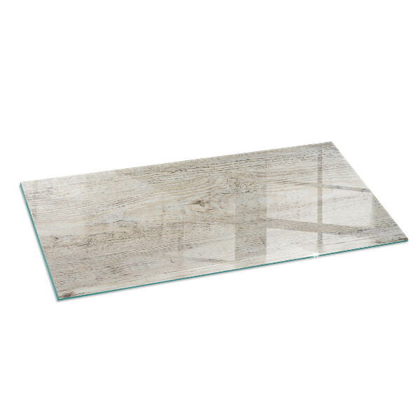 Rectangular glass hearth for log burner Light wood texture