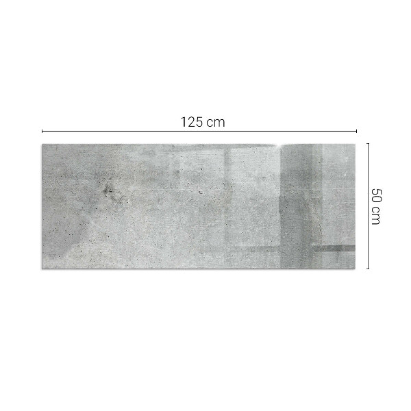 Rectangular glass hearth for wood stove Raw concrete texture