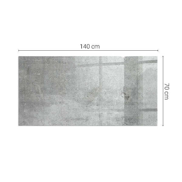 Rectangular glass hearth for wood stove Raw concrete texture