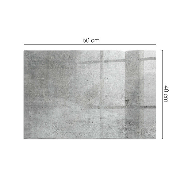 Rectangular glass hearth for wood stove Raw concrete texture