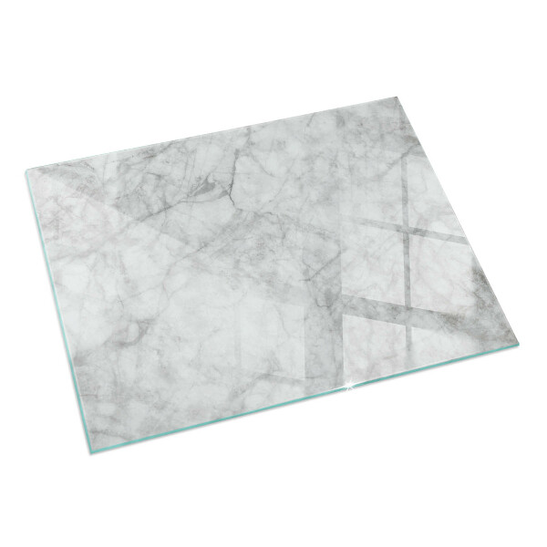 Rectangular glass hearth for wood stove Marble structure pattern