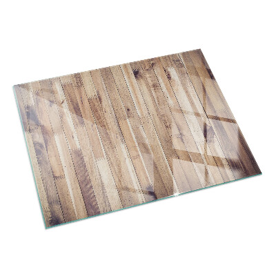 Rectangular glass hearth for wood stove Wooden board in the layout