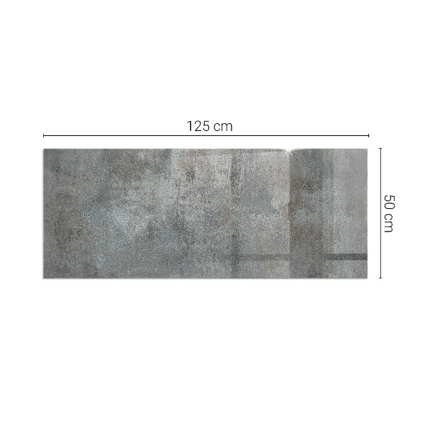 Rectangular glass hearth Raw surface texture