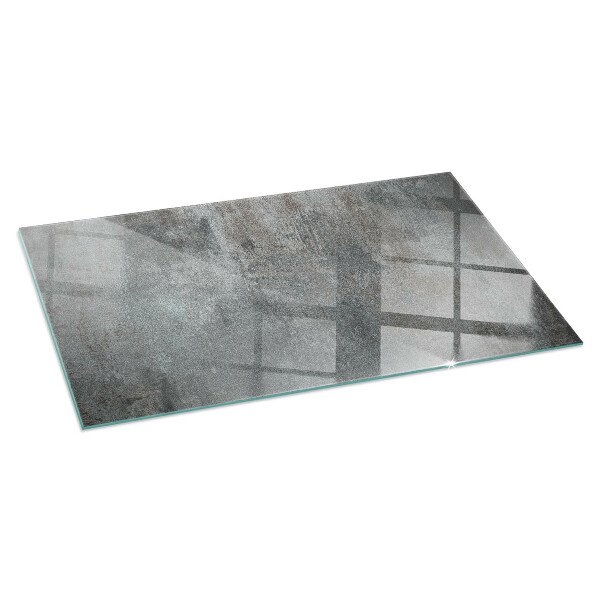 Rectangular glass hearth Raw surface texture