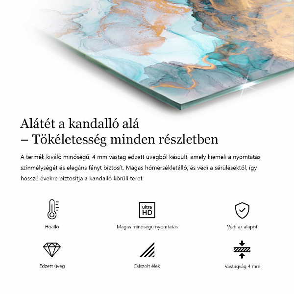 Rectangular glass hearth Abstract texture pattern