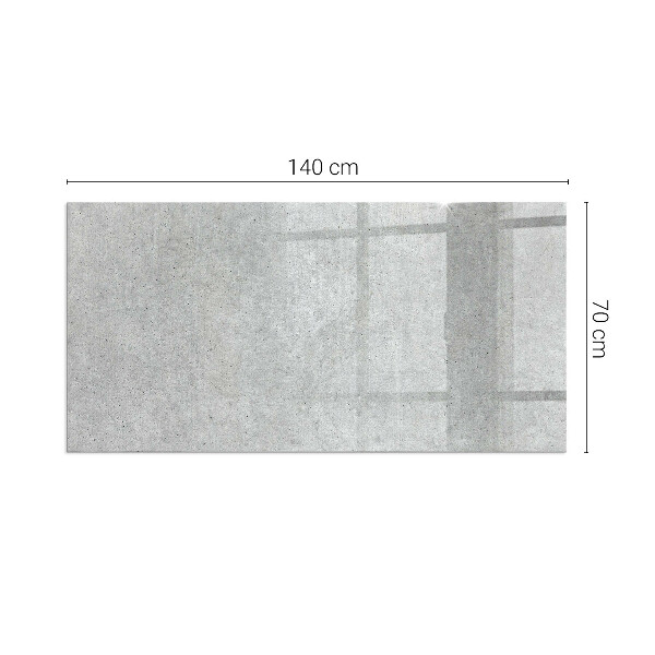 Rectangular glass hearth Raw concrete texture