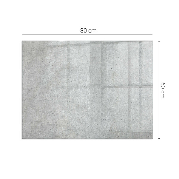Rectangular glass hearth Raw concrete texture