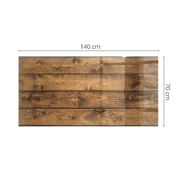 Rectangular glass hearth for log burner Wooden board with grain