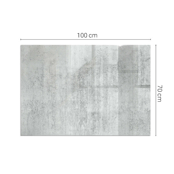 Rectangular glass hearth for log burner Raw concrete texture