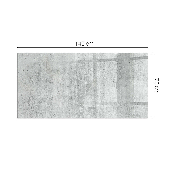 Rectangular glass hearth for log burner Raw concrete texture