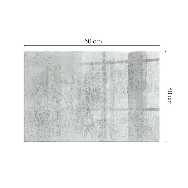 Rectangular glass hearth for log burner Raw concrete texture