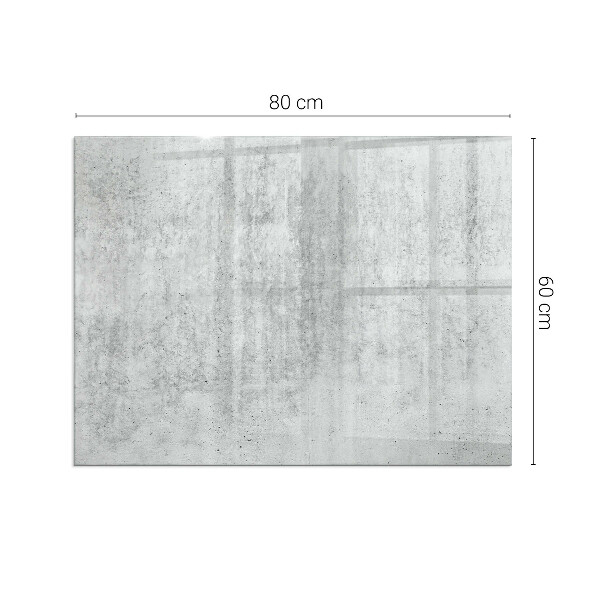 Rectangular glass hearth for log burner Raw concrete texture