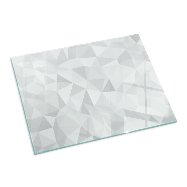Rectangular glass hearth Abstract geometric pattern