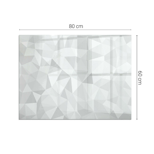 Rectangular glass hearth Abstract geometric pattern