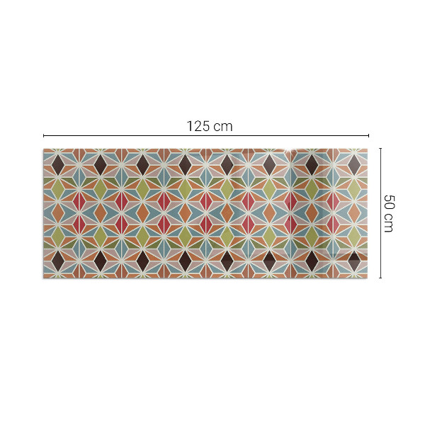 Rectangular glass hearth Polygonal patterns in a grid