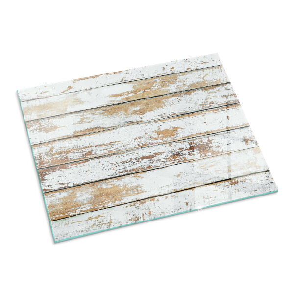 Rectangular glass hearth for log burner Damaged wooden board