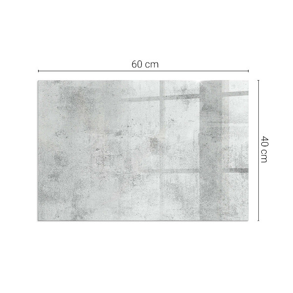 Rectangular glass hearth for wood stove Raw concrete texture