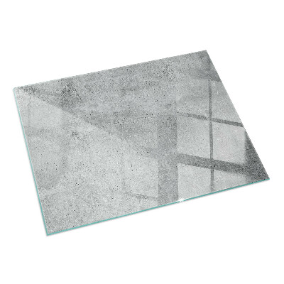 Rectangular glass hearth Raw concrete texture